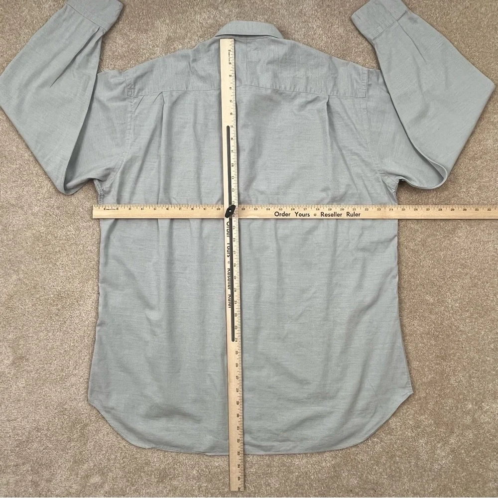 Gitman Bros Shirt Adult 16.5 Gray Button Up Cotton Long Sleeve Dress Shirt Men